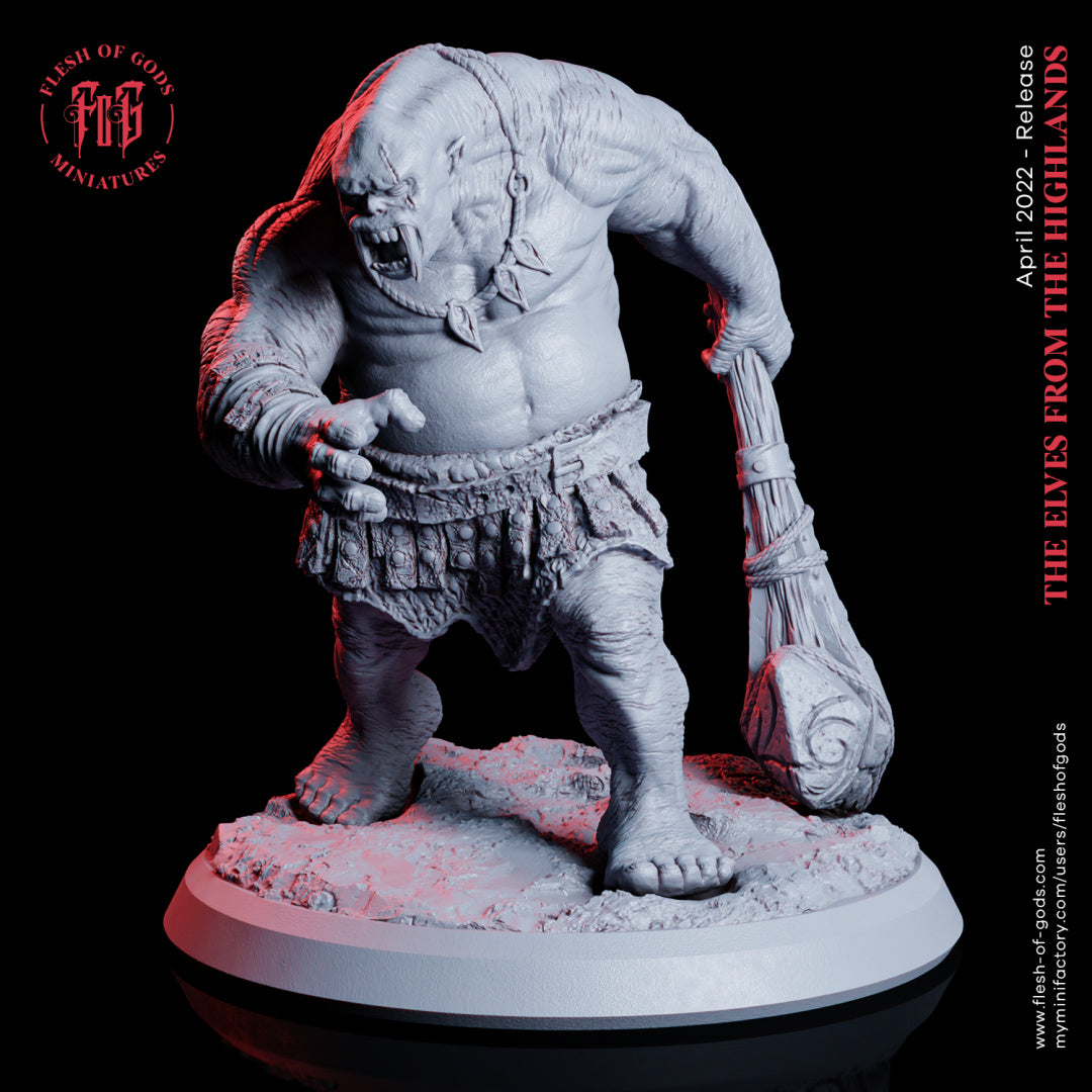 Mountain Ogre - Elves from the Highlands - Flesh of Gods Wargaming
