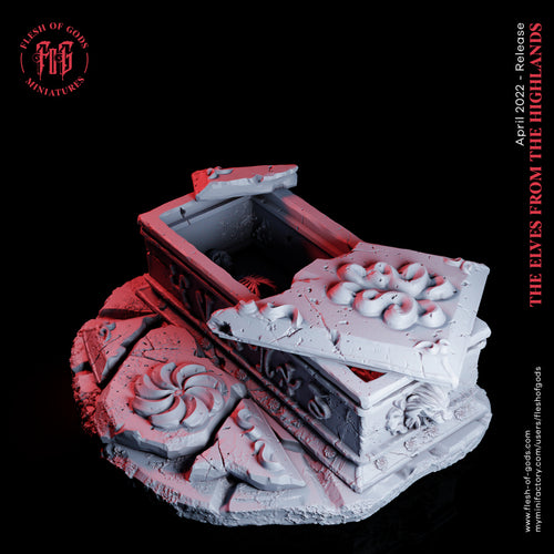 Ancient Sarcophagus - Elves from the Highlands - Flesh of Gods Wargaming D&D DnD
