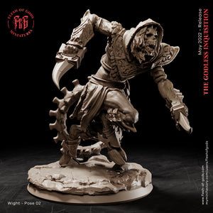 Wight with Katars - The Godless Inquisition - Flesh of Gods Wargaming D&D DnD