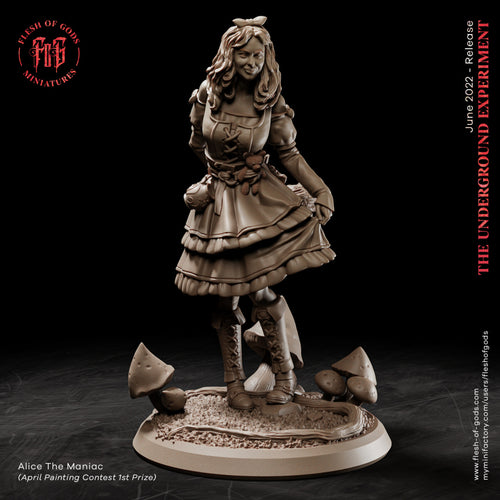 Alice, the Maniac - The Underground Experiment - Flesh of Gods Wargaming D&D DnD