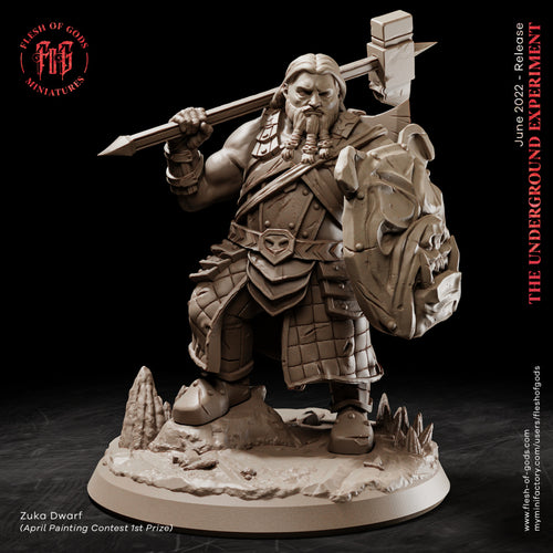 Zuka Dwarf - The Underground Experiment - Flesh of Gods Wargaming D&D DnD