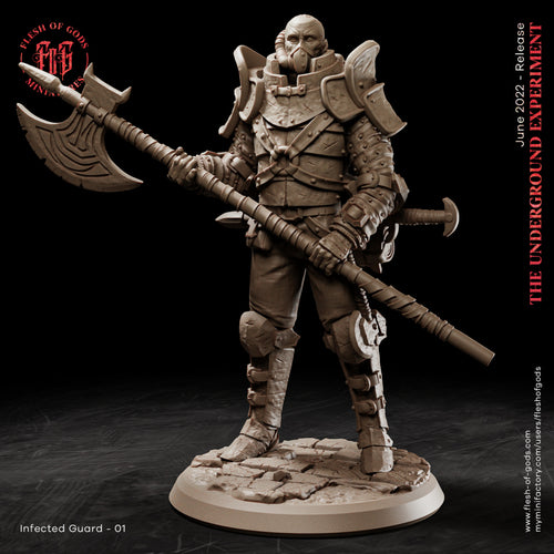Infected Guard with Poleaxe - The Underground Experiment - Flesh of Gods Wargaming D&D DnD