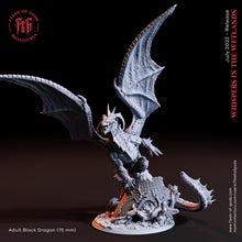 Load image into Gallery viewer, Adult Black Dragon - Whispers in the Wetlands - Flesh of Gods Wargaming D&amp;D DnD