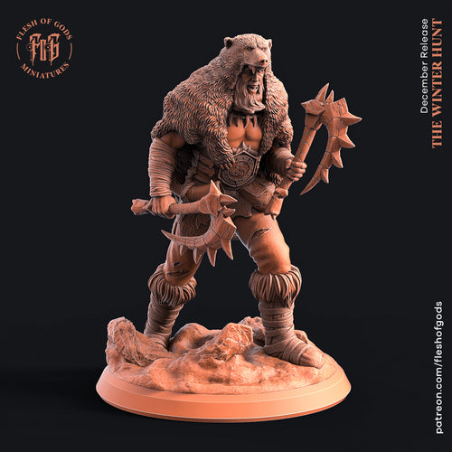 Biere, The Berserker - The Winter Hunt - Flesh of Gods Wargaming D&D DnD