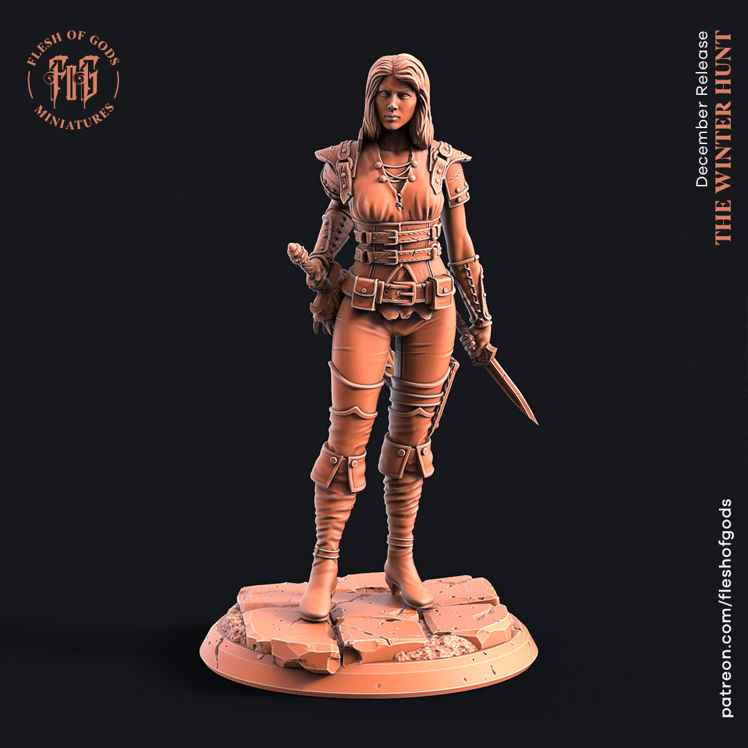 Kali, The Duelist - The Winter Hunt - Flesh of Gods Wargaming D&D DnD