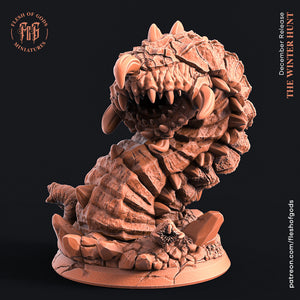 Giant Worm - The Winter Hunt - Flesh of Gods Wargaming D&D DnD