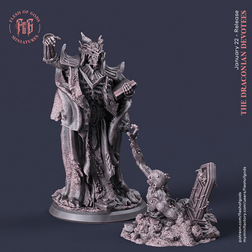 Draconian Necromancer - The Draconian Devotees - Flesh of Gods Wargaming D&D DnD