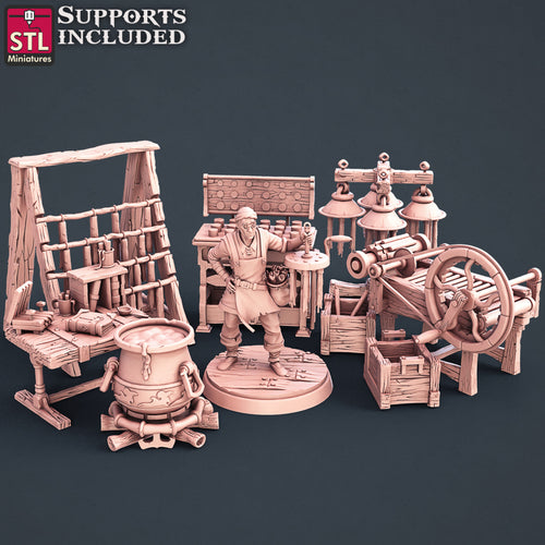 Candle Maker Set - STL Miniatures - Wargaming D&D DnD