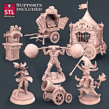 Load image into Gallery viewer, Carnival Set - STL Miniatures - Wargaming D&amp;D DnD