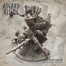 Load image into Gallery viewer, Goblin Chieftain on Giant Spider - Asgard Rising Miniatures - Wargaming D&amp;D DnD