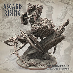 Goblin Chieftain on Giant Spider - Asgard Rising Miniatures - Wargaming D&D DnD