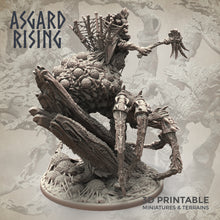 Load image into Gallery viewer, Goblin Chieftain on Giant Spider - Asgard Rising Miniatures - Wargaming D&amp;D DnD