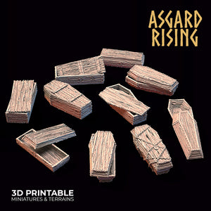 Coffins Set - Asgard Rising - Wargaming D&D DnD