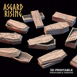 Coffins Set - Asgard Rising - Wargaming D&D DnD