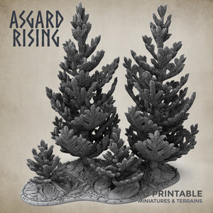 Forest Young Conifers Set - Asgard Rising Miniatures - Wargaming D&D DnD