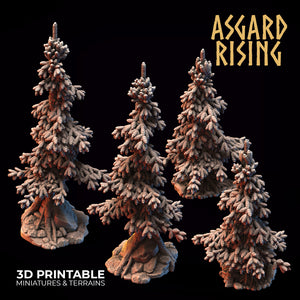Conifers Spruce Modular Forest Set - Asgard Rising Miniatures - Wargaming D&D DnD