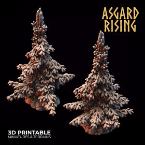 Conifers Spruce Modular Forest Set - Asgard Rising Miniatures - Wargaming D&D DnD