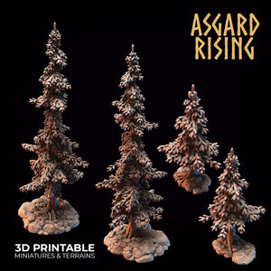 Conifers Spruce Modular Forest Set - Asgard Rising Miniatures - Wargaming D&D DnD