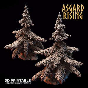 Conifers Spruce Modular Forest Set - Asgard Rising Miniatures - Wargaming D&D DnD