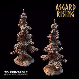 Conifers Spruce Modular Forest Set - Asgard Rising Miniatures - Wargaming D&D DnD