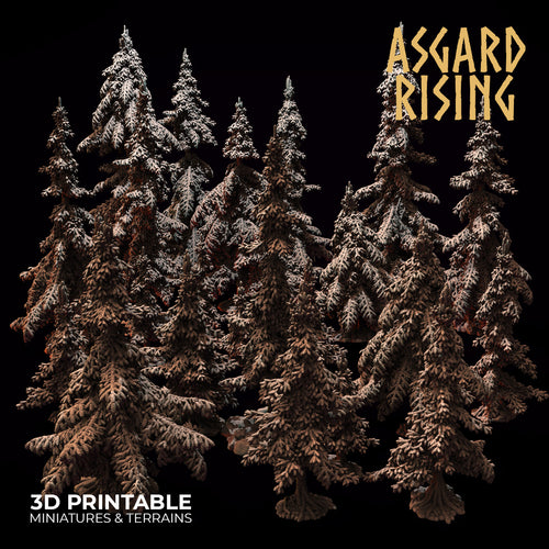 Conifers Spruce Modular Forest Set - Asgard Rising Miniatures - Wargaming D&D DnD