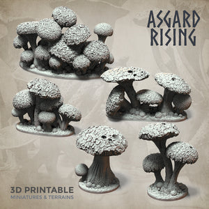 Amanita Fungi Forest Set - Asgard Rising Miniatures - Wargaming D&D DnD
