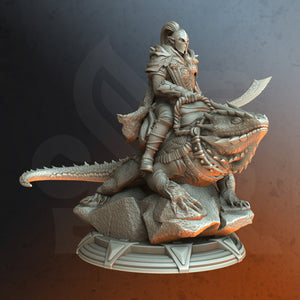 Dreytin, Lizard Rider - Sands of Sudd Tohst - DM Stash - Wargaming D&D DnD