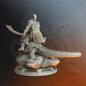 Dreytin, Lizard Rider - Sands of Sudd Tohst - DM Stash - Wargaming D&D DnD