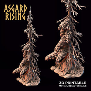 Dry Conifers Set - Asgard Rising Miniatures - Wargaming D&D DnD