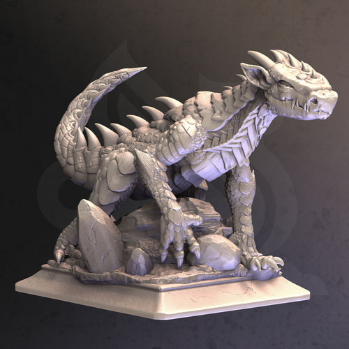 Ekerin, Silver Tailed Drake - A Fallen Empire - DM Stash - Wargaming D&D DnD