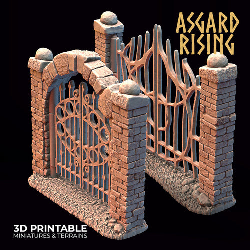 Wrought Iron Gate Set - Asgard Rising - Wargaming D&D DnD