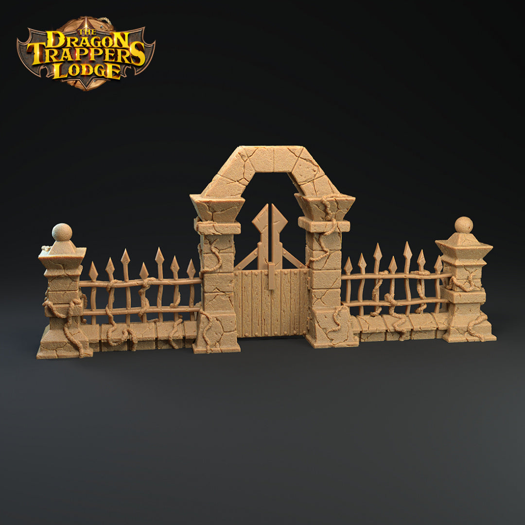 Gate and Fence - Ghost Dragon and Trapper Pack - Dragon Trapper's Lodge Wargaming D&D DnD