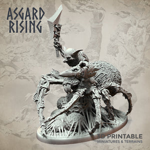 Goblin Spider Riders Modular Set  - Asgard Rising Miniatures - Wargaming D&D DnD