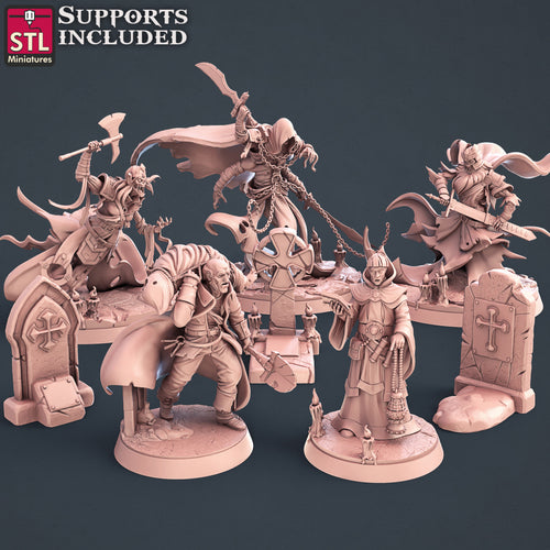 Graveyard Set - STL Miniatures - Wargaming D&D DnD