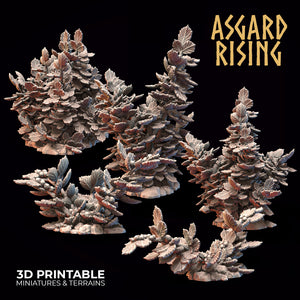 Hazel Bush Set - Asgard Rising Miniatures - Wargaming D&D DnD