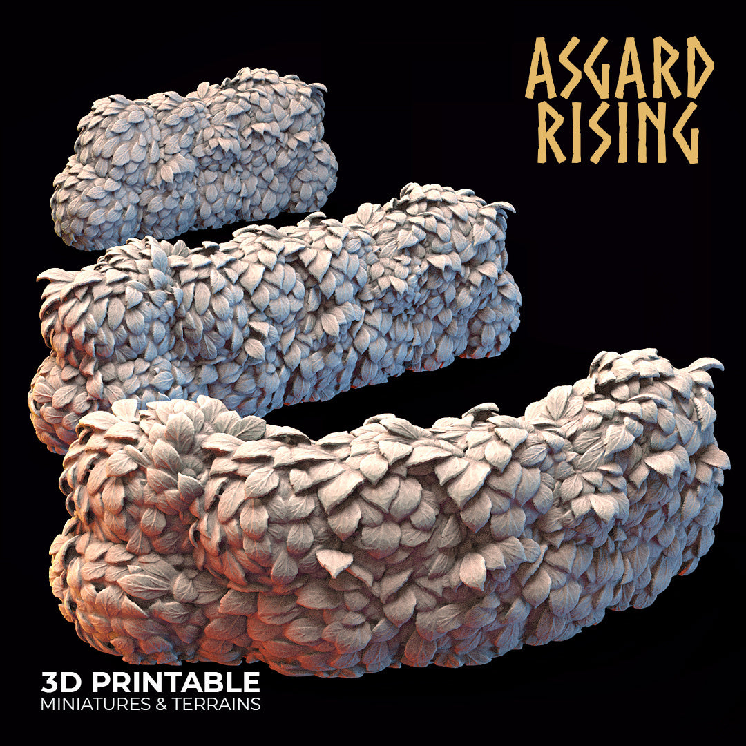 Hedge Bush Set - Asgard Rising Miniatures - Wargaming D&D DnD