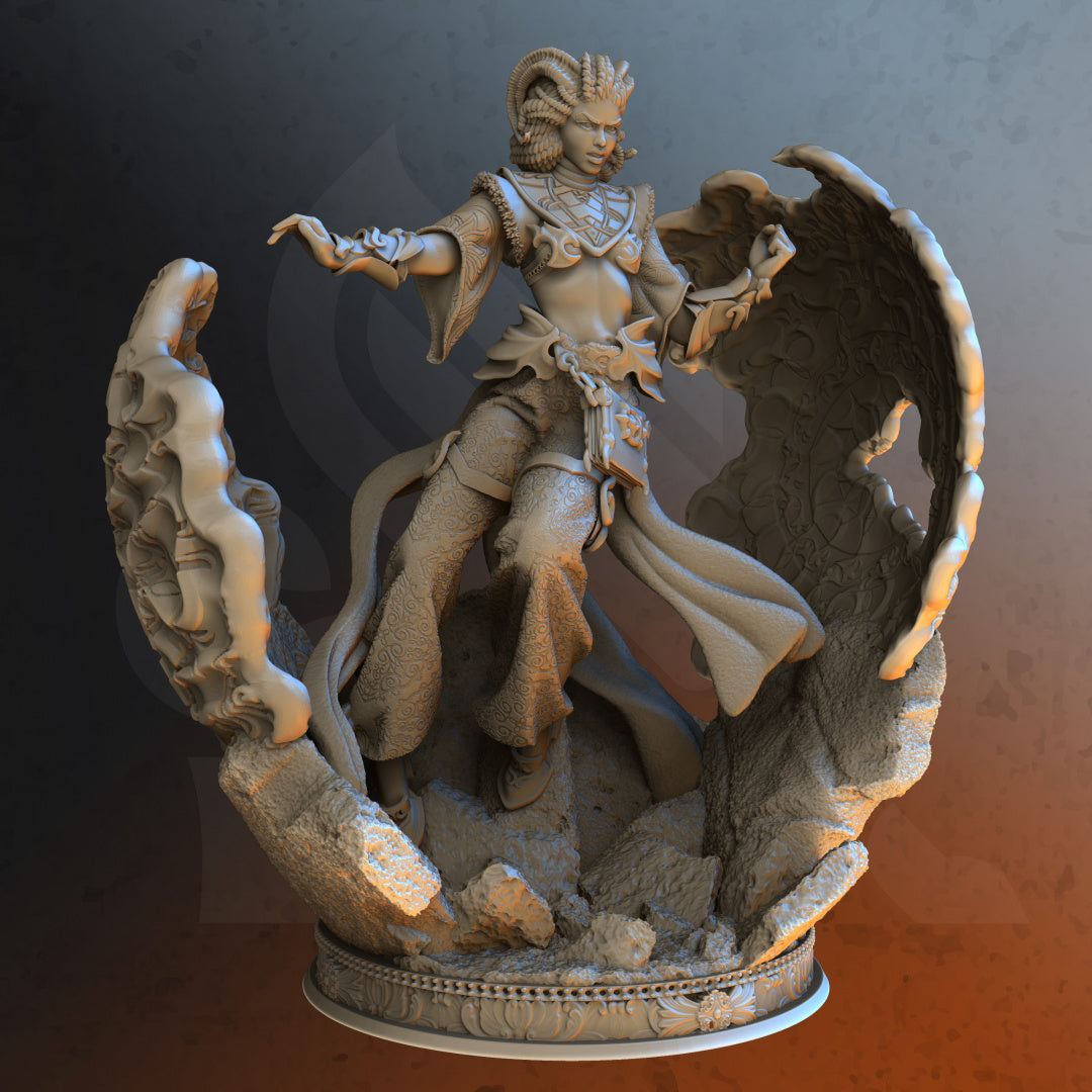 Inaya the Tiefling, Sultans Sorceress - Sands of Sudd Tohst - DM Stash - Wargaming D&D DnD