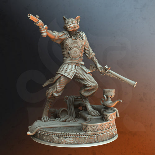 Gunslinger Kara'Ta, Sultans Bodyguard - Sands of Sudd Tohst - DM Stash - Wargaming D&D DnD