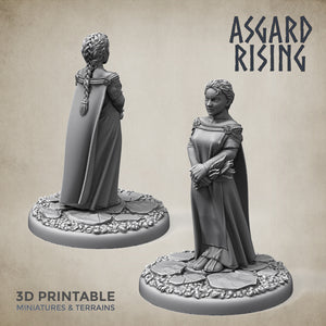 Villager Female Townsfolk Set - Asgard Rising Miniatures - Wargaming D&D DnD