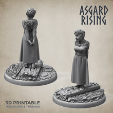 Load image into Gallery viewer, Villager Female Townsfolk Set - Asgard Rising Miniatures - Wargaming D&amp;D DnD
