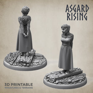 Villager Female Townsfolk Set - Asgard Rising Miniatures - Wargaming D&D DnD