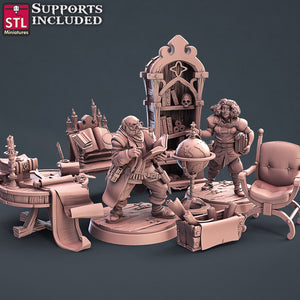 Librarian Set - STL Miniatures - Wargaming D&D DnD