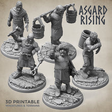 Load image into Gallery viewer, Villager Male Townsfolk Set - Asgard Rising Miniatures - Wargaming D&amp;D DnD