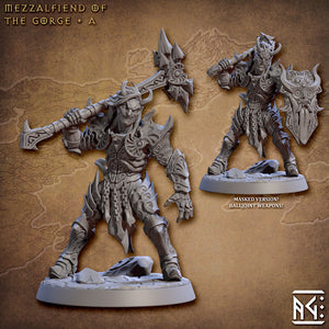 Mezzalfiend of the Gorge, Male with Maul - The Demon King's Spawn - Artisan Guild Minis Wargaming D&D DnD