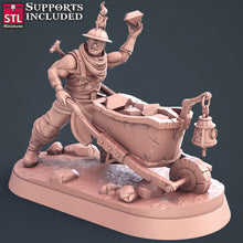 Load image into Gallery viewer, Miners Set - STL Miniatures - Wargaming D&amp;D DnD