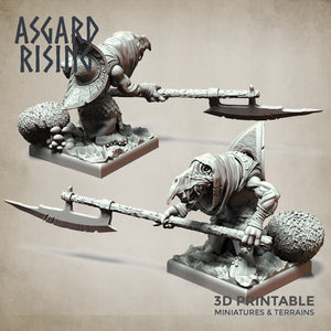 Goblin Minions Army Polearm Modular Set - Asgard Rising Miniatures - Wargaming D&D DnD