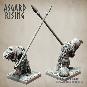 Goblin Minions Army Polearm Modular Set - Asgard Rising Miniatures - Wargaming D&D DnD