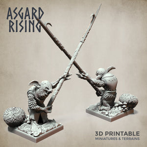 Goblin Minions Army Polearm Modular Set - Asgard Rising Miniatures - Wargaming D&D DnD