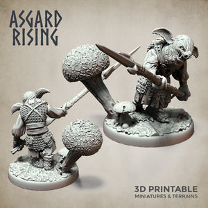 Goblin Minions Army Polearm Modular Set - Asgard Rising Miniatures - Wargaming D&D DnD