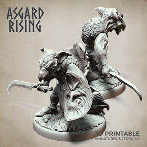 Goblin Minions Army Polearm Modular Set - Asgard Rising Miniatures - Wargaming D&D DnD